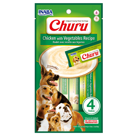 Churu Perro Sabor Pollo y Vegetales 4 Und