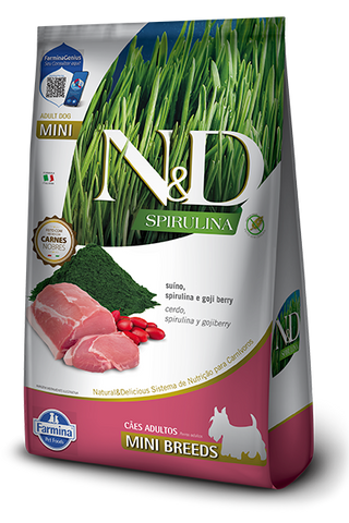 N&D Spirulina Perro Mini Sabor Cerdo