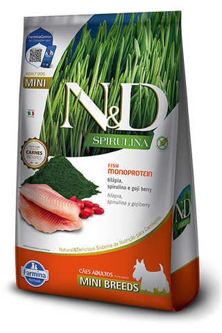 N&D Spirulina Perro Mini Sabor Tilapia