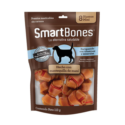 Smartbones Mantequilla de Maní Mini 8 Unidades
