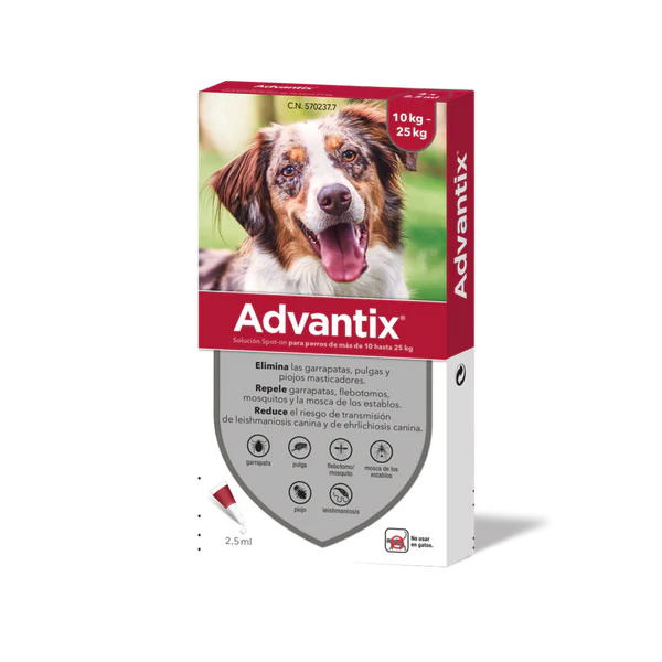 Advantix Perros de 10 Kg a 25 Kg