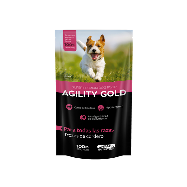 Agility Gold Adultos Trozos de Cordero 100 Gr