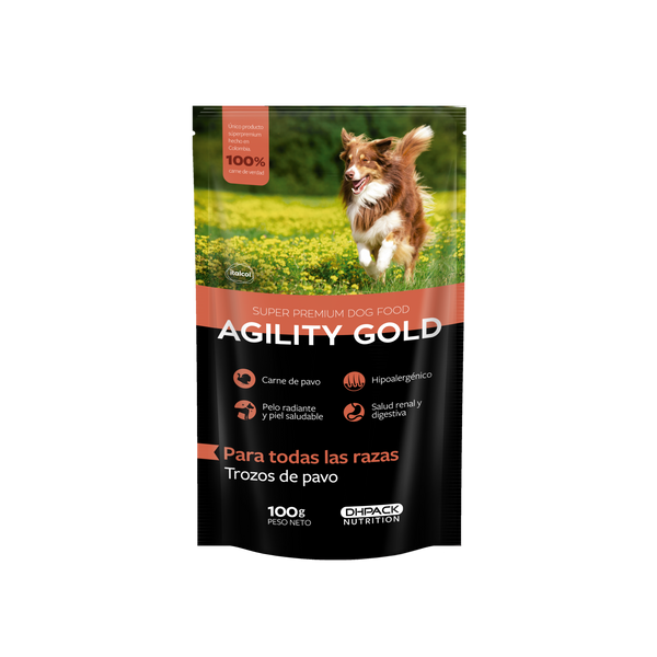 Agility Gold Adultos Trozos de Pavo 100 Gr