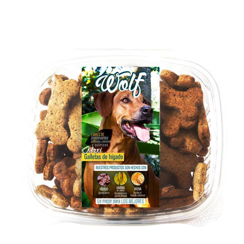 Maxi Galleta de Hígado Wolf Caja Sello Plus