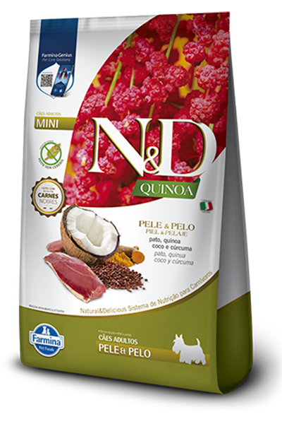 N&D Quinoa Perro Adulto Mini Skin Coat Pato
