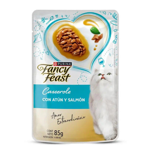 Fancy Feast Sobre Alimento Húmedo Gato Casserole Atun y Salmon