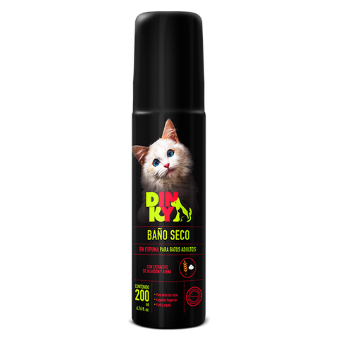 Baño Seco Dinky Gatos Adultos