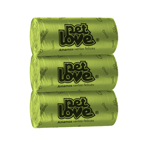 Bolsas Ecologicas Pet Love 4 Rollos