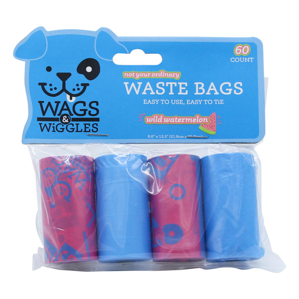 Wags & Wiggles Bolsas Plasticas Desechos 4 Rollos Sandia