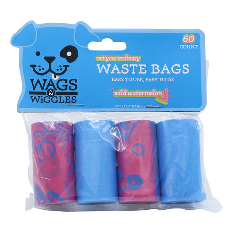Wags & Wiggles Bolsas Plasticas Desechos 4 Rollos Sandia