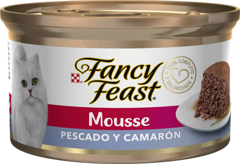 Fancy Feast Mousse Pescado y Camaron 85 Gr