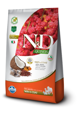 N&D Quinoa Perro Adulto Skin Coat Pescado