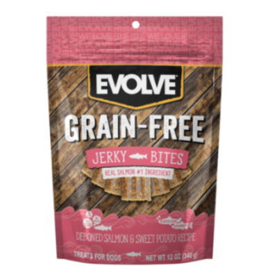 Evolve Dog Snack Grain Free Jerky Salmon 340 Gr