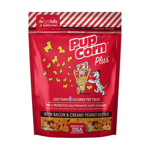 Pupcorn Plus Dog Snack Tocineta Y Mantequilla Mani 113 Gr