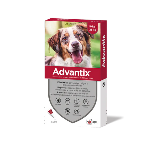 Advantix Perros de 10 Kg a 25 Kg