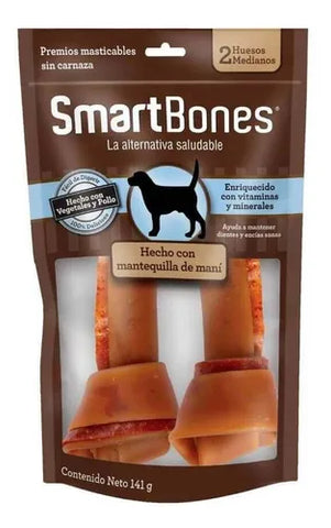 Smartbones Mantequilla de Maní Medium 2 Unidades
