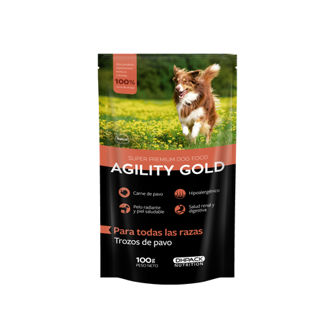 Agility Gold Adultos Trozos de Pavo 100 Gr