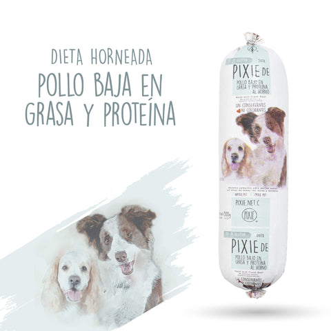 Dieta Pixie Pollo Baja en Grasa y Proteína 500 Gr