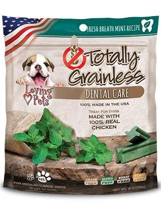 Totally Grainless Dog Snack Dental Pollo Y Menta 6 Oz