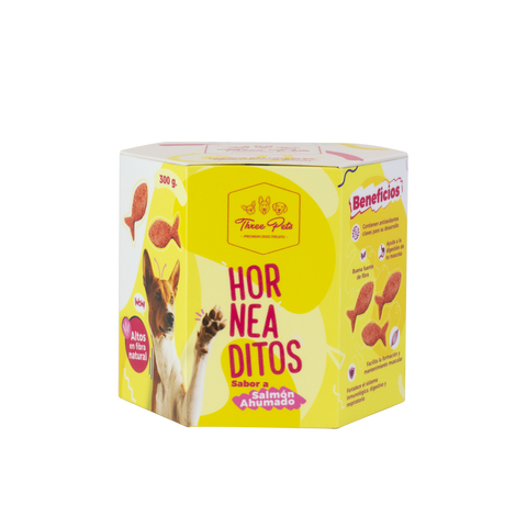 Horneaditos Snacks Sabor a Salmón Ahumado 300 Gr